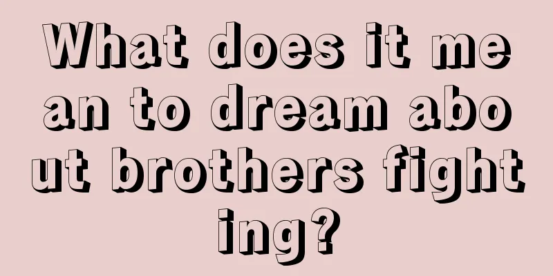 What does it mean to dream about brothers fighting?