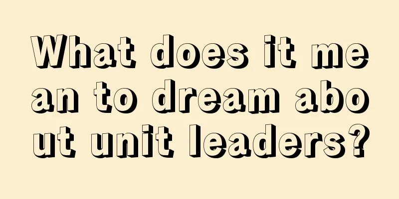 What does it mean to dream about unit leaders?