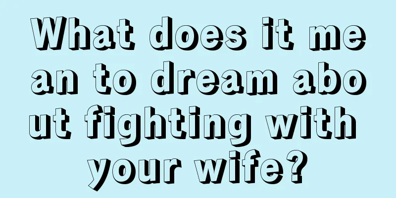 What does it mean to dream about fighting with your wife?