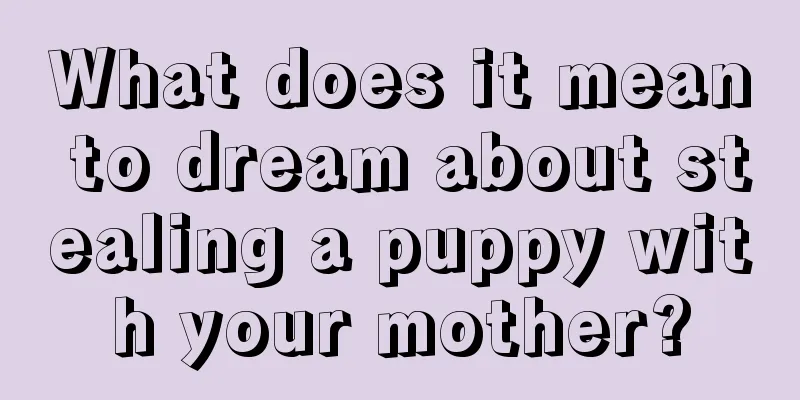 What does it mean to dream about stealing a puppy with your mother?