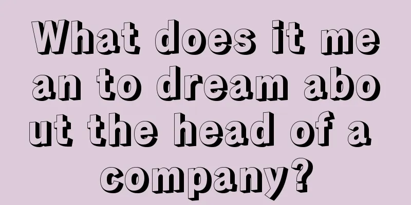 What does it mean to dream about the head of a company?