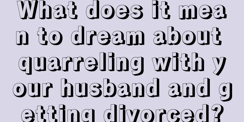 What does it mean to dream about quarreling with your husband and getting divorced?