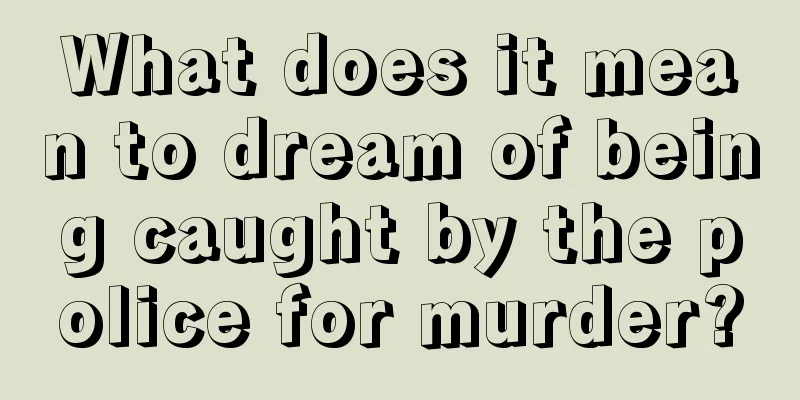 What does it mean to dream of being caught by the police for murder?