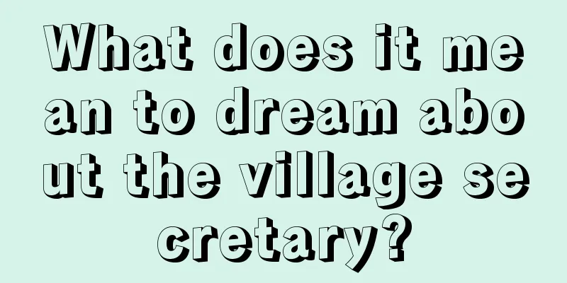 What does it mean to dream about the village secretary?