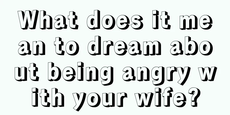 What does it mean to dream about being angry with your wife?