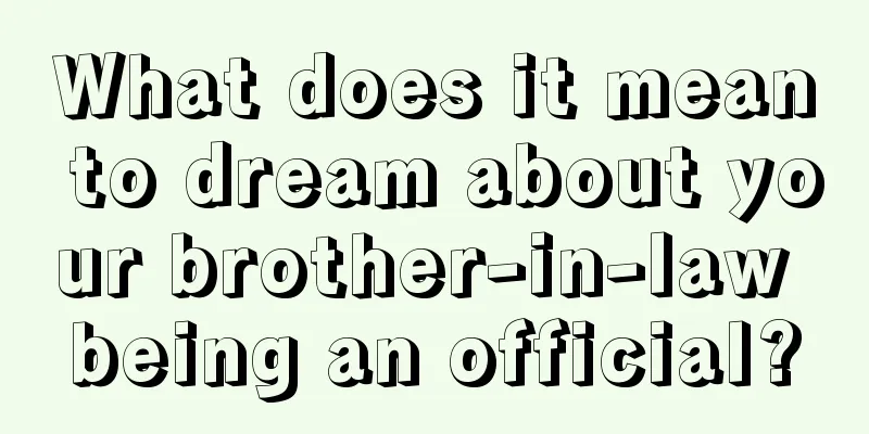 What does it mean to dream about your brother-in-law being an official?