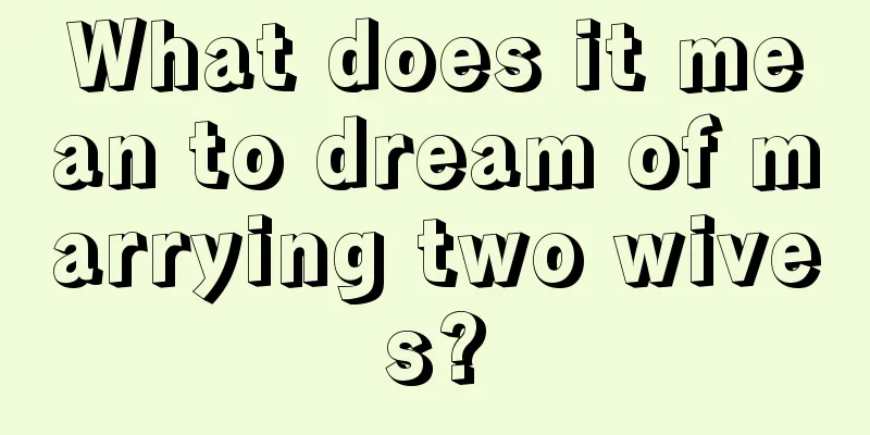 What does it mean to dream of marrying two wives?