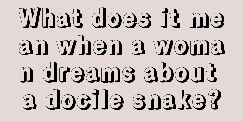 What does it mean when a woman dreams about a docile snake?