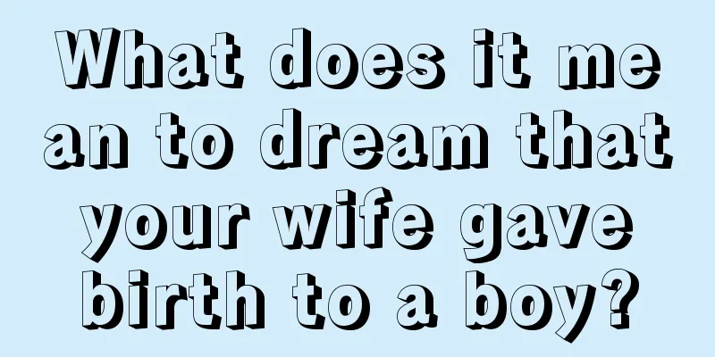 What does it mean to dream that your wife gave birth to a boy?