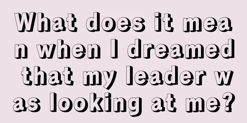 What does it mean when I dreamed that my leader was looking at me?