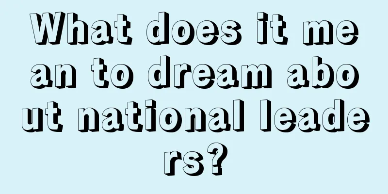 What does it mean to dream about national leaders?