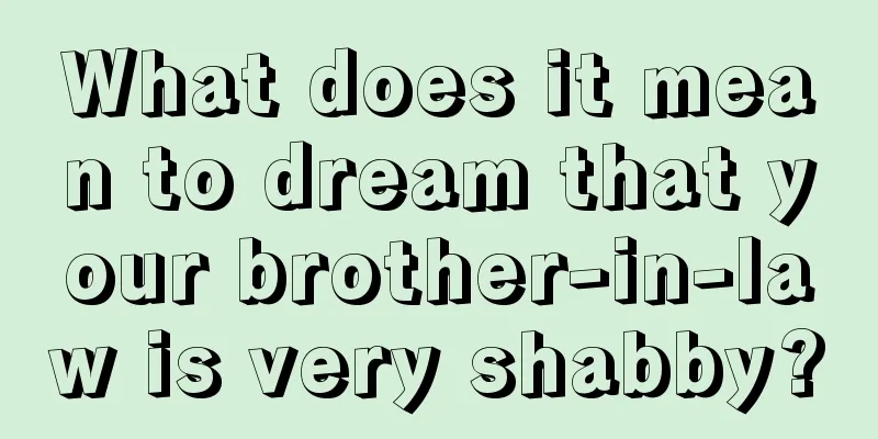 What does it mean to dream that your brother-in-law is very shabby?