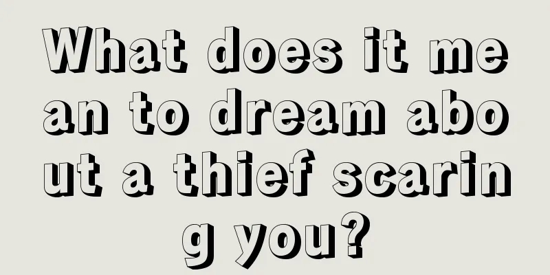 What does it mean to dream about a thief scaring you?