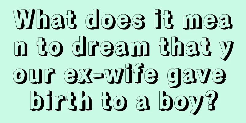 What does it mean to dream that your ex-wife gave birth to a boy?