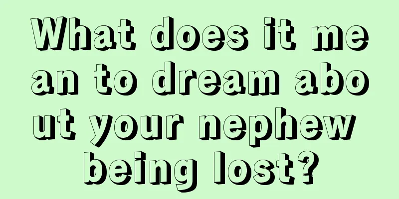 What does it mean to dream about your nephew being lost?