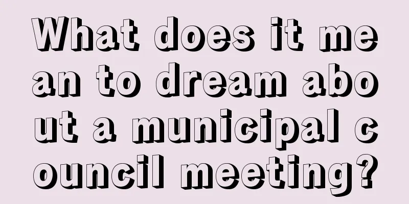 What does it mean to dream about a municipal council meeting?