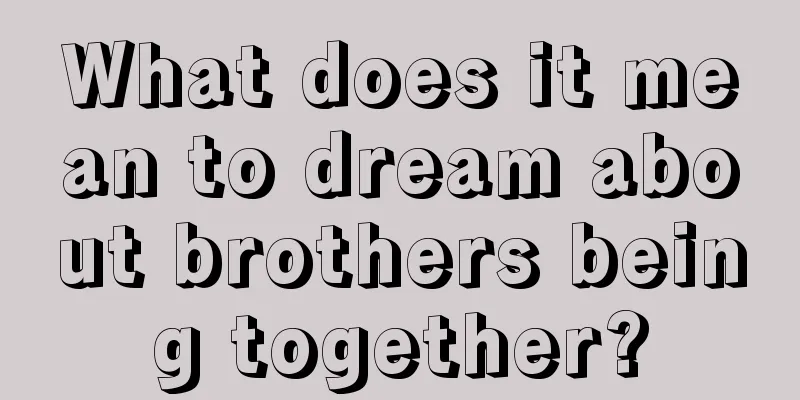 What does it mean to dream about brothers being together?