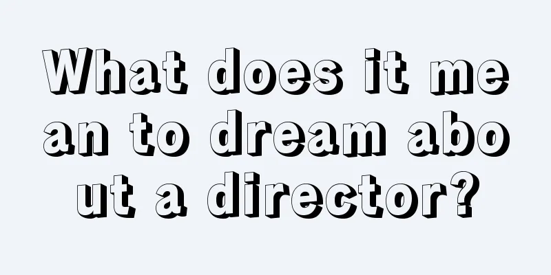 What does it mean to dream about a director?