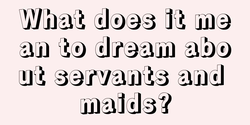 What does it mean to dream about servants and maids?