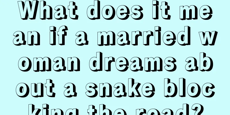 What does it mean if a married woman dreams about a snake blocking the road?