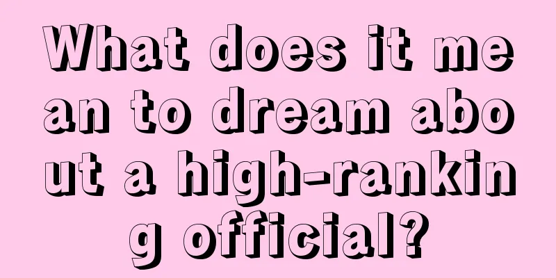 What does it mean to dream about a high-ranking official?