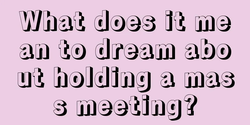 What does it mean to dream about holding a mass meeting?