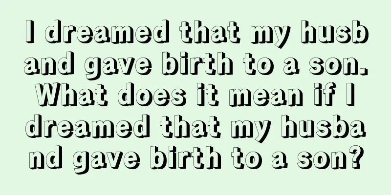 I dreamed that my husband gave birth to a son. What does it mean if I dreamed that my husband gave birth to a son?