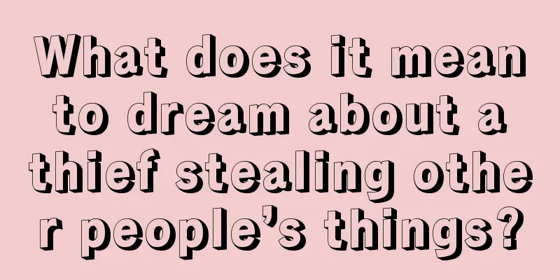 What does it mean to dream about a thief stealing other people’s things?