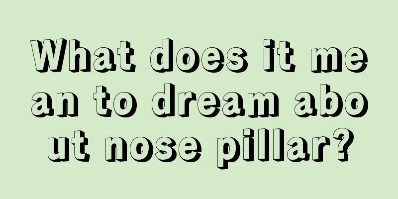 What does it mean to dream about nose pillar?