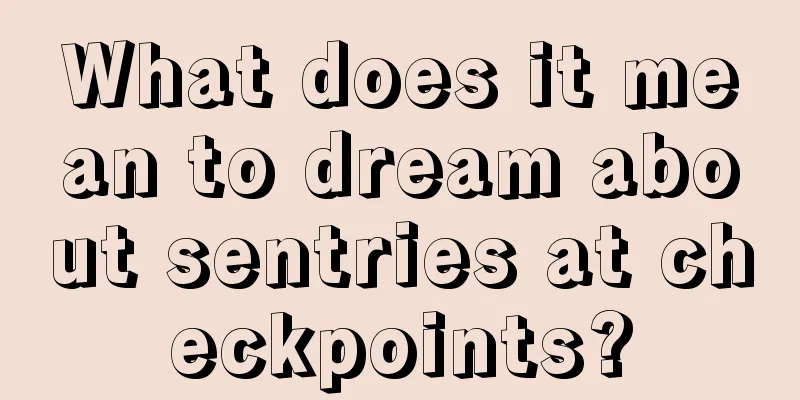 What does it mean to dream about sentries at checkpoints?