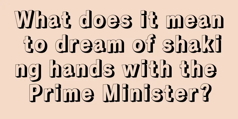 What does it mean to dream of shaking hands with the Prime Minister?