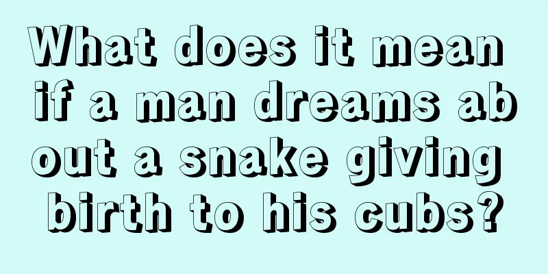 What does it mean if a man dreams about a snake giving birth to his cubs?