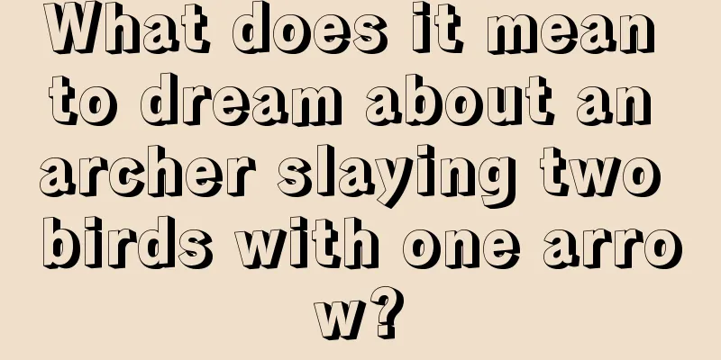 What does it mean to dream about an archer slaying two birds with one arrow?