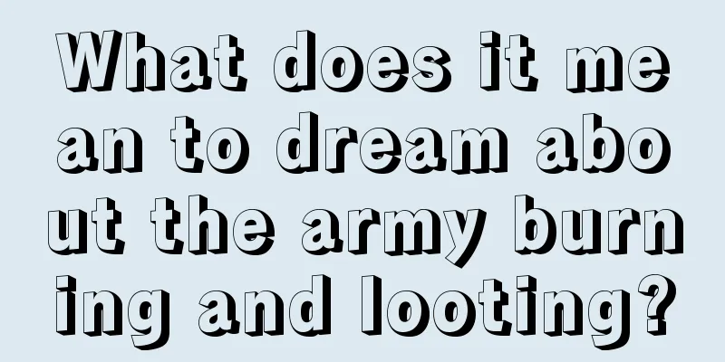 What does it mean to dream about the army burning and looting?