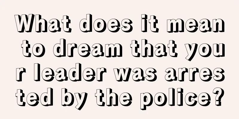 What does it mean to dream that your leader was arrested by the police?