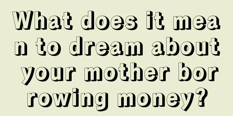 What does it mean to dream about your mother borrowing money?