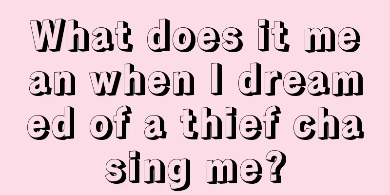 What does it mean when I dreamed of a thief chasing me?