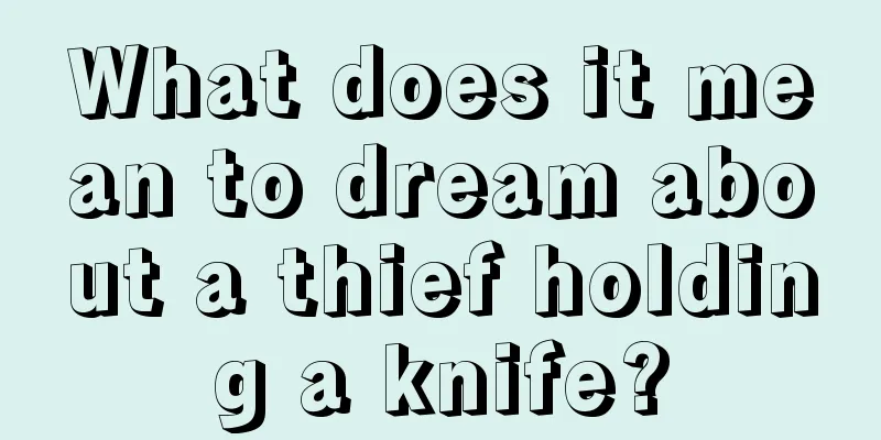 What does it mean to dream about a thief holding a knife?