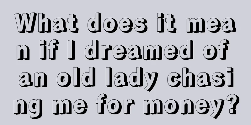 What does it mean if I dreamed of an old lady chasing me for money?