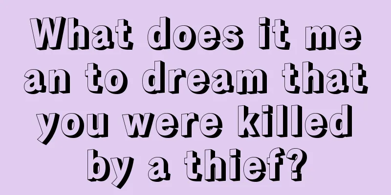 What does it mean to dream that you were killed by a thief?