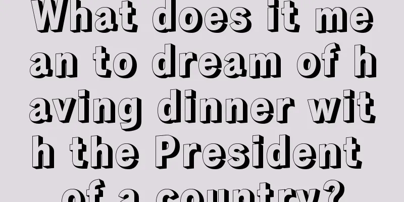 What does it mean to dream of having dinner with the President of a country?