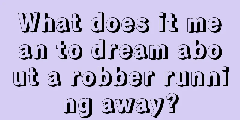 What does it mean to dream about a robber running away?