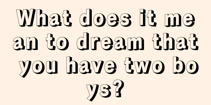 What does it mean to dream that you have two boys?