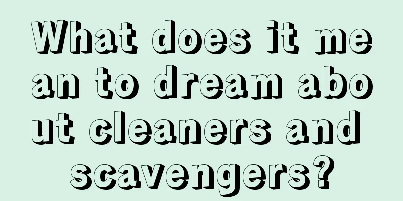 What does it mean to dream about cleaners and scavengers?