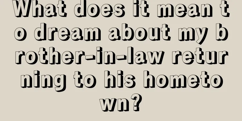 What does it mean to dream about my brother-in-law returning to his hometown?