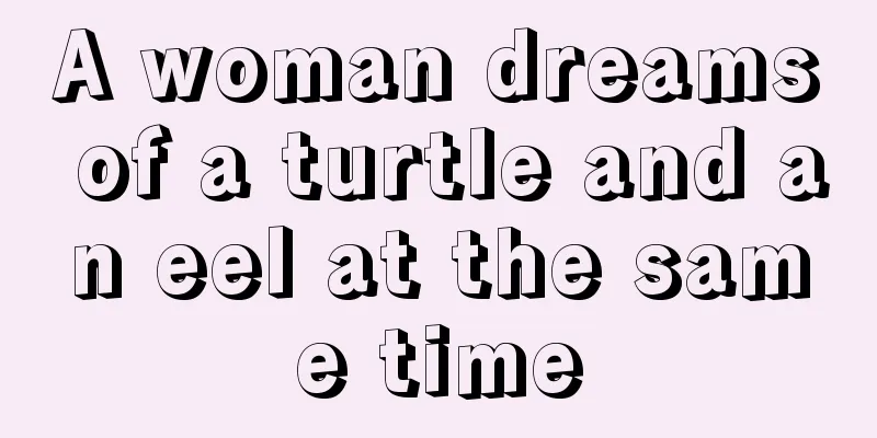 A woman dreams of a turtle and an eel at the same time