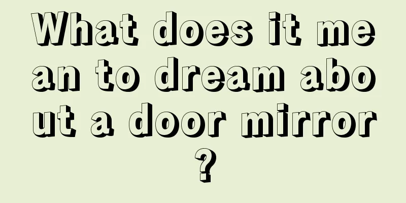 What does it mean to dream about a door mirror?