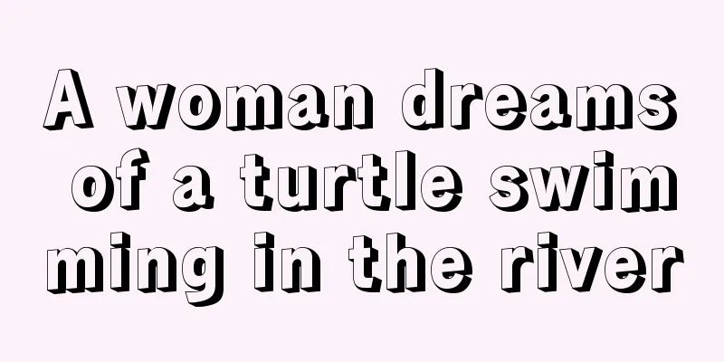 A woman dreams of a turtle swimming in the river