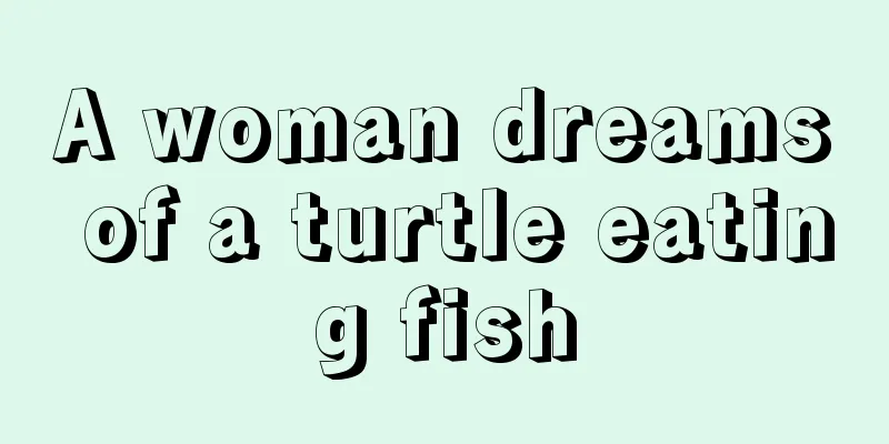 A woman dreams of a turtle eating fish