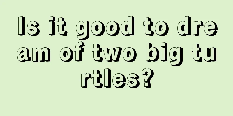 Is it good to dream of two big turtles?